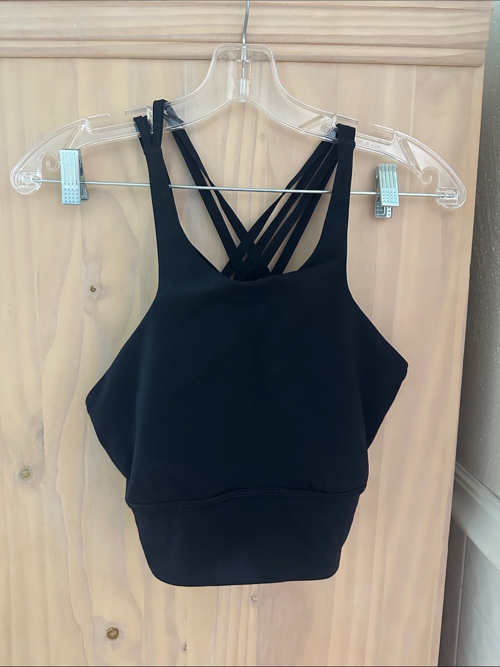 Black Strappy Women's Crop Bralette - Brand: